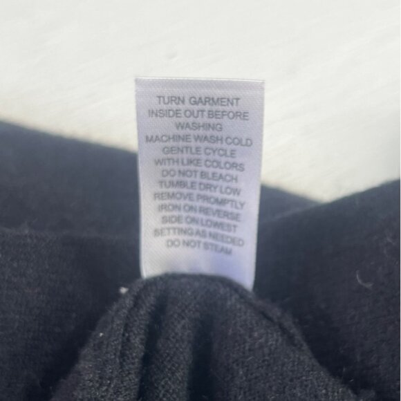 Birch NY Open Front Cardigan Sweater Womens Black Large New Gold Button Cuffs - Picture 8 of 10